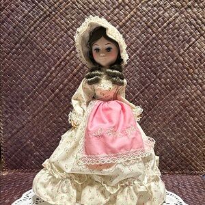 Vintage Doll with Pink Apron "I LOVE YOU"  from the Bradley Collection
